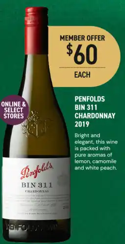 Dan Murphy's Penfolds bin 311 chardonnay 2019 offer