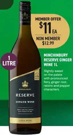 Dan Murphy's Minchinbury reserve ginger wine offer