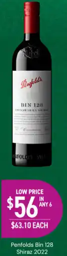 Dan Murphy's Penfolds bin 128 shiraz 2022 offer