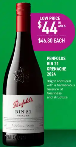 Dan Murphy's Penfolds bin 21 grenache 2024 offer