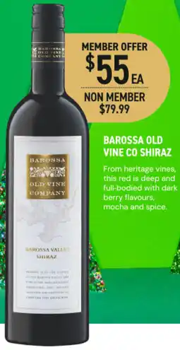 Dan Murphy's Barossa old vine co shiraz offer