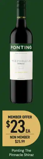 Dan Murphy's Ponting the pinnacle shiraz offer
