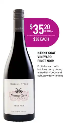 Dan Murphy's Nanny goat vineyard pinot noir offer