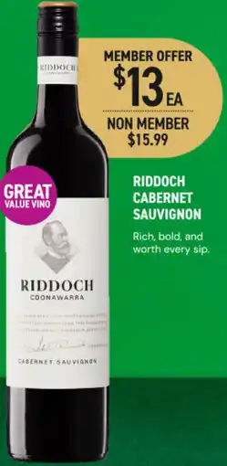 Dan Murphy's Riddoch cabernet sauvignon offer