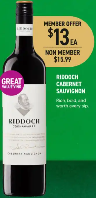 Dan Murphy's Riddoch cabernet sauvignon offer