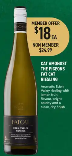Dan Murphy's Cat amongst the pigeons fat cat riesling offer