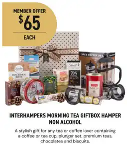 Dan Murphy's Interhampers morning tea giftbox hamper non alcohol offer
