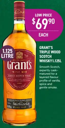 Dan Murphy's Grant's triple wood scotch whisky offer