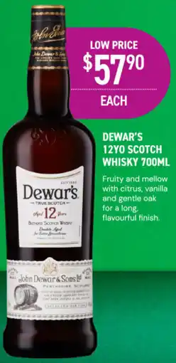 Dan Murphy's Dewar's 12yo scotch whisky offer