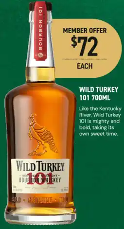 Dan Murphy's WILD TURKEY 101 offer