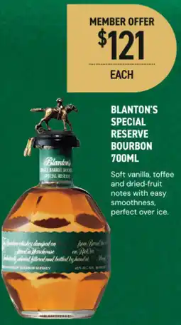 Dan Murphy's Blanton's special reserve bourbon offer