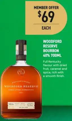 Dan Murphy's Woodford reserve bourbon 40% offer