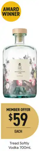 Dan Murphy's Tread softly vodka offer