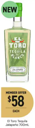 Dan Murphy's El toro tequila jalapeño offer