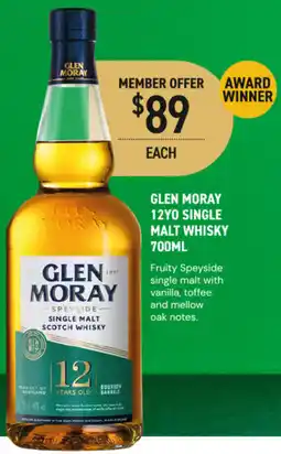 Dan Murphy's Glen moray 12yo single malt whisky offer