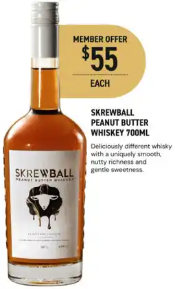 Dan Murphy's Skrewball peanut butter whiskey offer