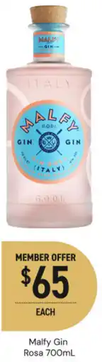 Dan Murphy's Malfy gin rosa offer