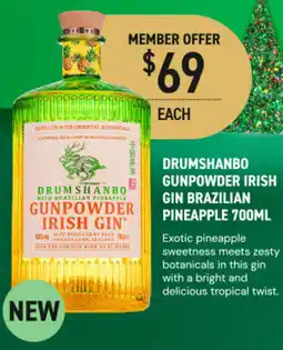 Dan Murphy's Drumshanbo gunpowder irish gin brazilian pineapple offer