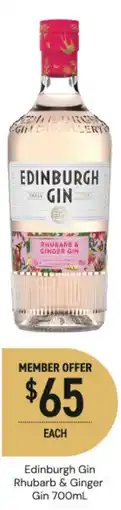 Dan Murphy's Edinburgh gin rhubarb & ginger gin offer