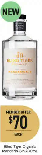 Dan Murphy's Blind tiger organic mandarin gin offer