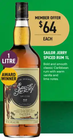 Dan Murphy's Sailor jerry spiced rum offer