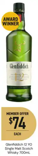 Dan Murphy's Glenfiddich 12 yo single malt scotch whisky offer