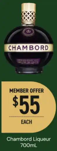 Dan Murphy's Chambord liqueur offer