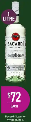 Dan Murphy's Bacardi superior white rum offer