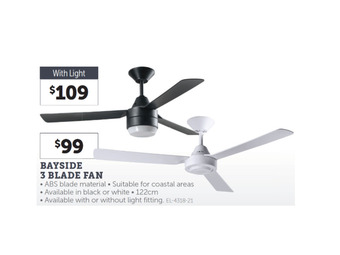 Stratco Bayside 3 blade fan offer