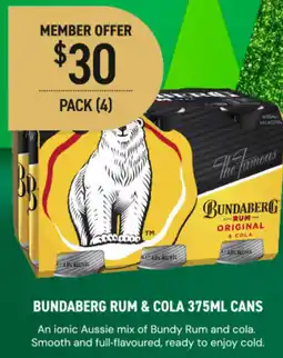 Dan Murphy's Bundaberg rum & cola cans offer