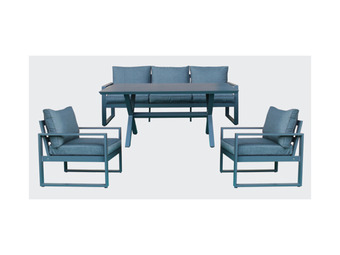 Seymour 4 piece aluminium dining lounge