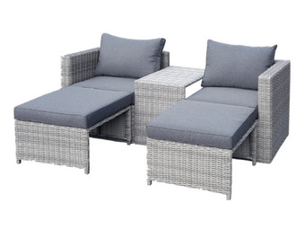 Stratco Olea 6 piece wicker lounge offer