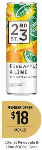 Dan Murphy's 23rd st pineapple & lime cans offer