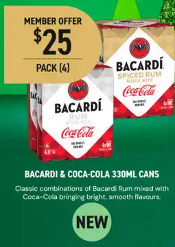 Dan Murphy's Bacardi & coca-cola cans offer