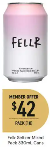 Dan Murphy's Fellr Seltzer Mixed Pack Cans offer