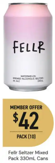 Dan Murphy's Fellr Seltzer Mixed Pack Cans offer