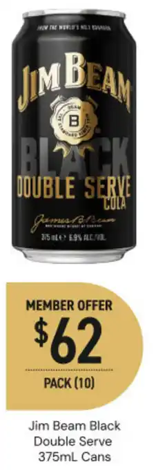 Dan Murphy's Jim Beam Black Double Serve Cans offer