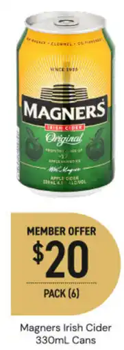 Dan Murphy's Magners Irish Cider Cans offer