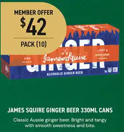 Dan Murphy's James squire ginger beer cans offer