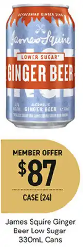 Dan Murphy's James Squire Ginger Beer Low Sugar Cans offer