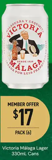 Dan Murphy's Victoria Málaga Lager Cans offer