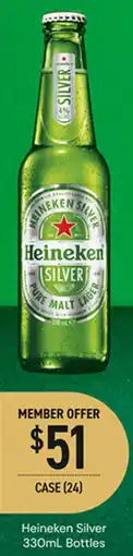 Dan Murphy's Heineken Silver Bottles offer