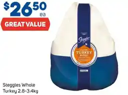Foodland Steggles Whole Turkey offer