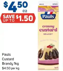 Foodland Pauls custard brandy offer