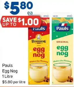 Foodland Pauls Egg Nog offer