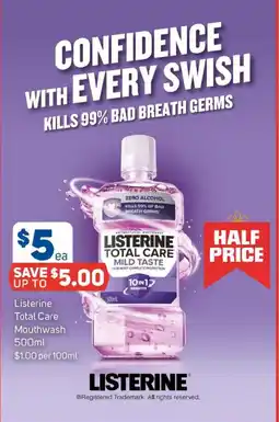 Foodland Listerine total care mouthwash offer