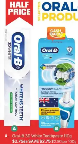 Foodland A. Oral-B 3D White Toothpaste offer
