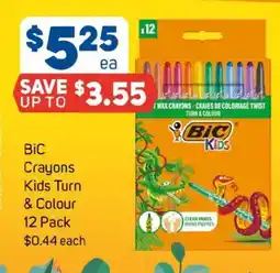 Foodland Bic crayons kids turn & colour offer