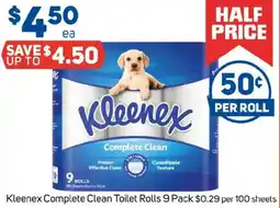 Foodland Kleenex Complete Clean Toilet Rolls offer