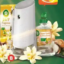 Foodland Airwick 2x Essential Oil Vanilla & Shea Butter Automatic Spray Kit offer